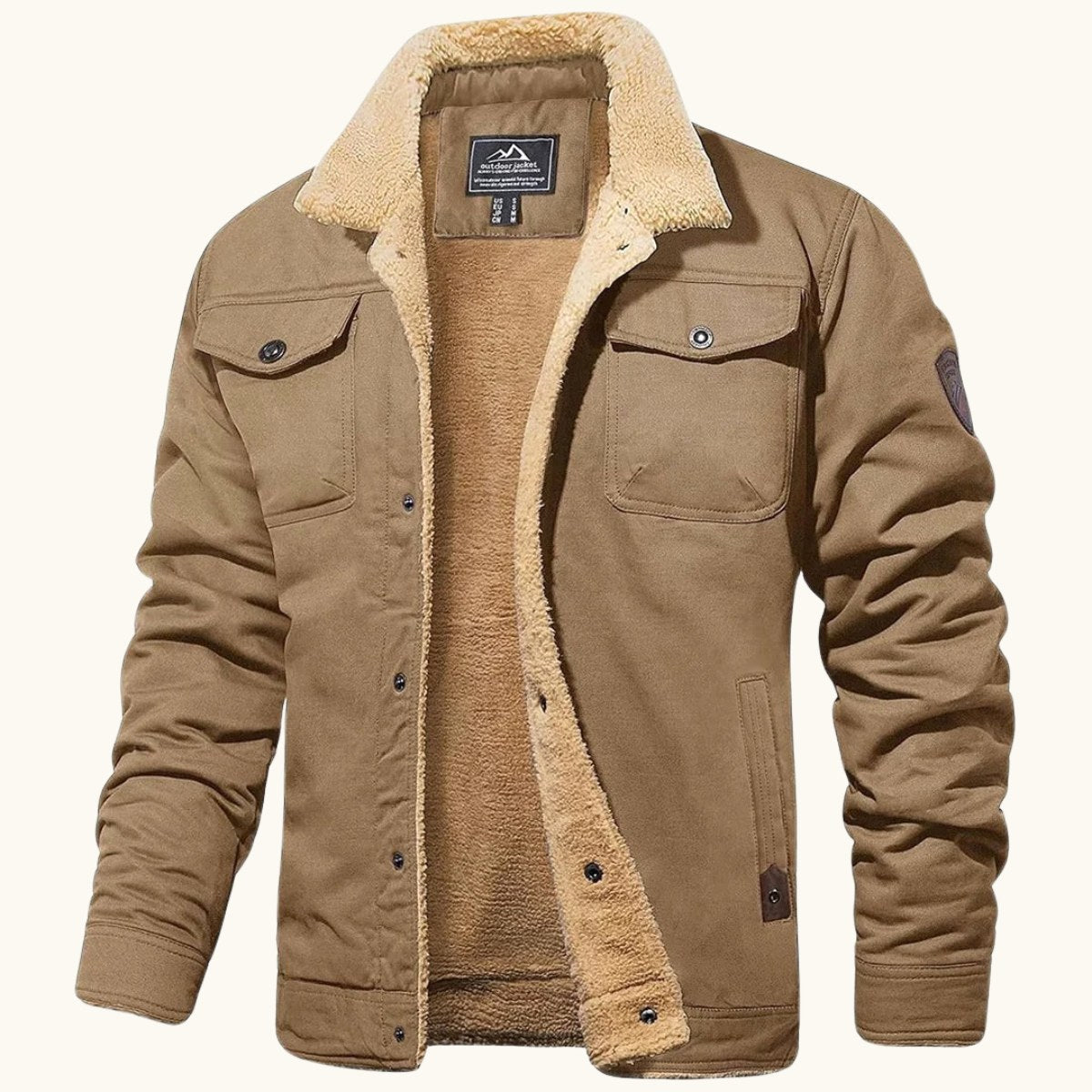 Beckett | Men's Fleece-Lined Winter Coat, Warm Outdoor Coat | Bella Blue