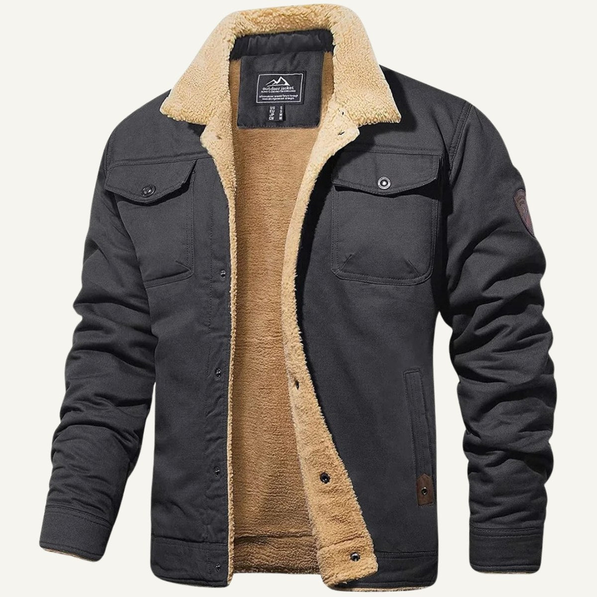 Beckett | Men's Fleece-Lined Winter Coat, Warm Outdoor Coat | Bella Blue