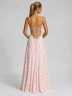 Bella | Women's Floral Maxi Dress, Sculpted Silhouette Evening Dress | Bella Blue | White