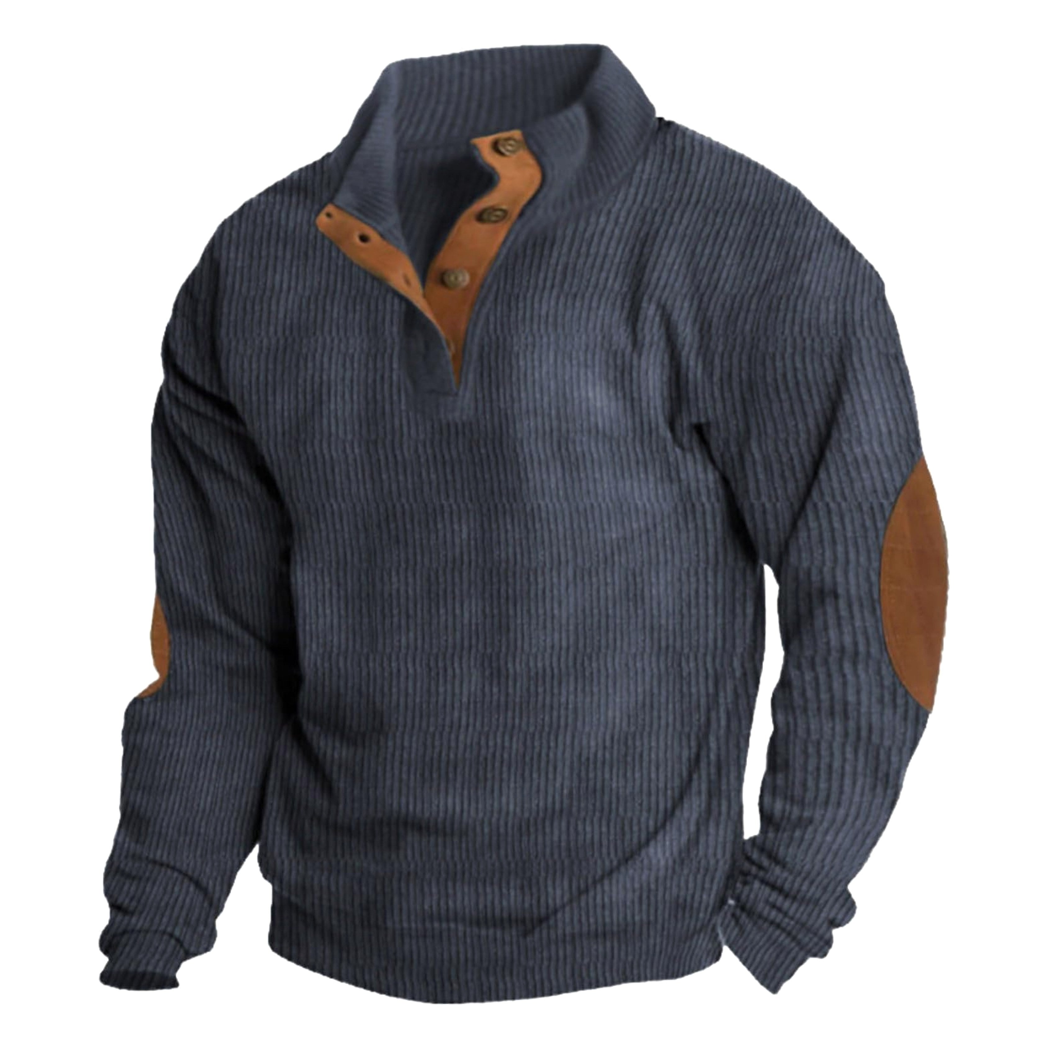 Benedict | Men's Thick-Knit Jumper, Vintage-Inspired Jumper | Bella Blue