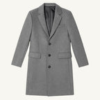 Bennett | Men's Single-Breasted Wool Blend Overcoat, Tailored Autumn Coat | Bella Blue