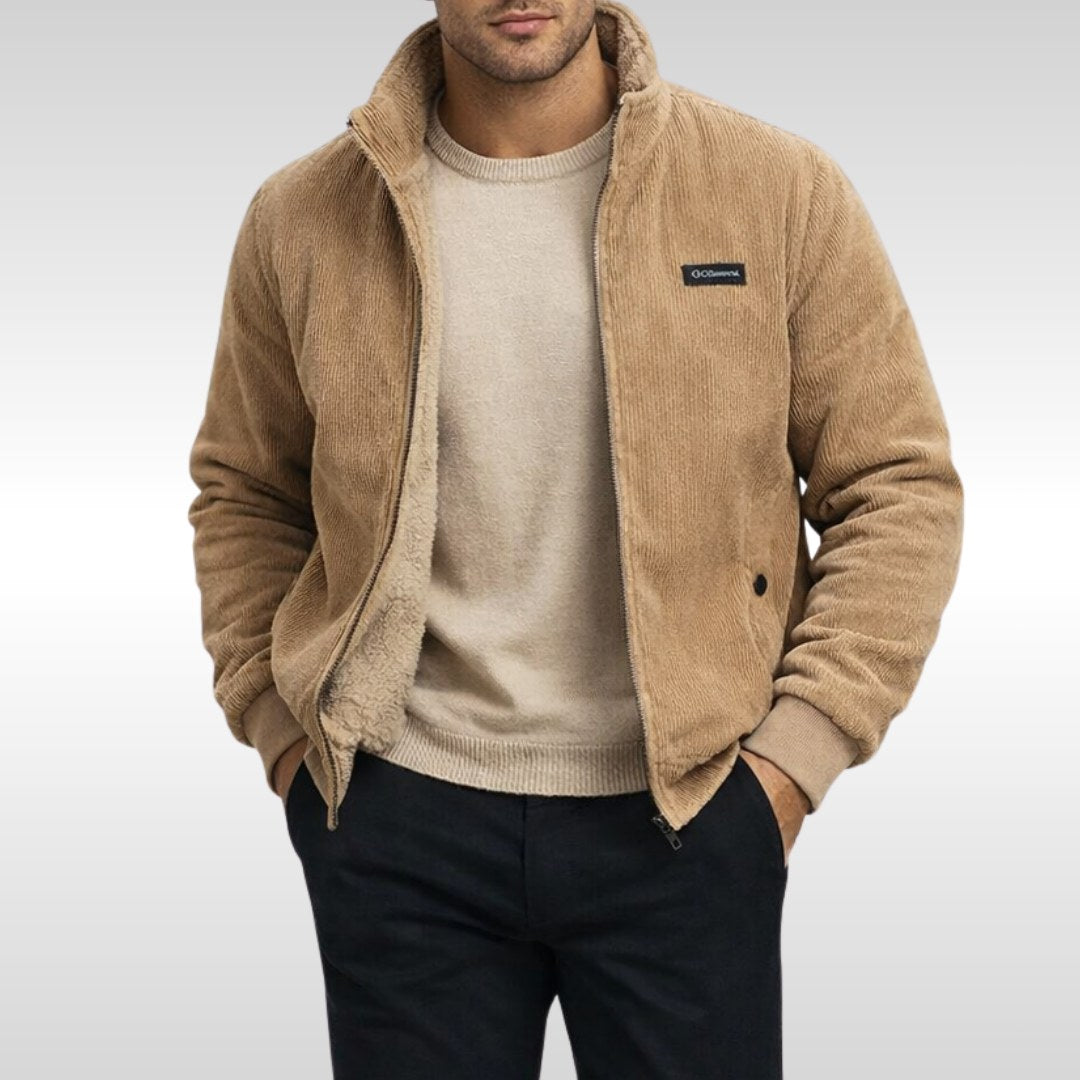 Blake | Men's Corduroy Jacket, Warm Comfort Jacket | Bella Blue | Khaki