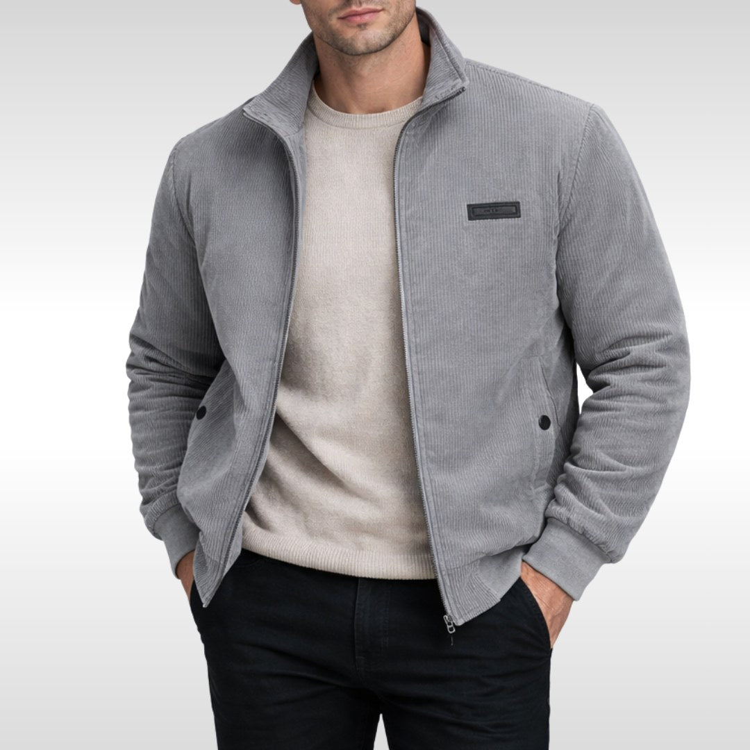 Blake | Men's Corduroy Jacket, Warm Comfort Jacket | Bella Blue | Black