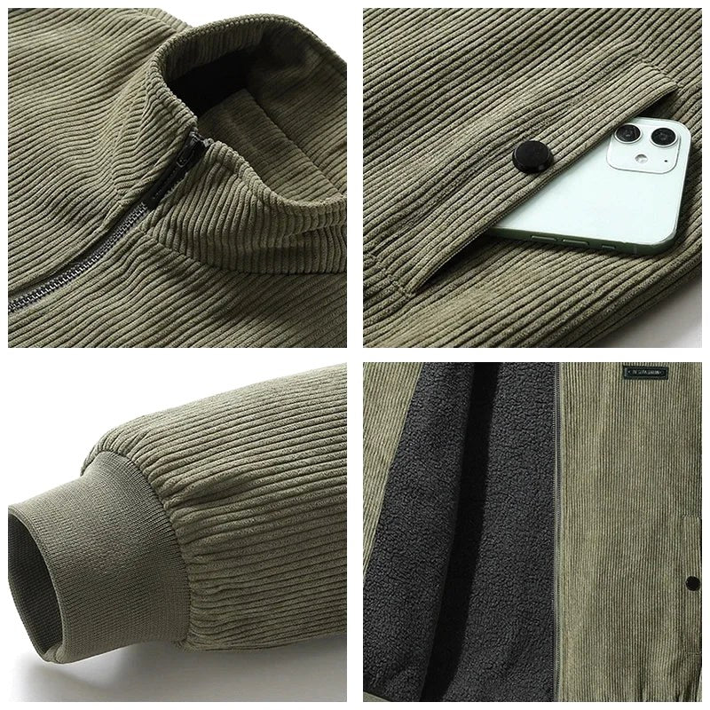 Blake | Men's Corduroy Jacket, Warm Comfort Jacket | Bella Blue