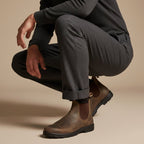 Blake | Men's Leather Chelsea Boots, Slip-On Ankle Boots | Bella Blue | Black
