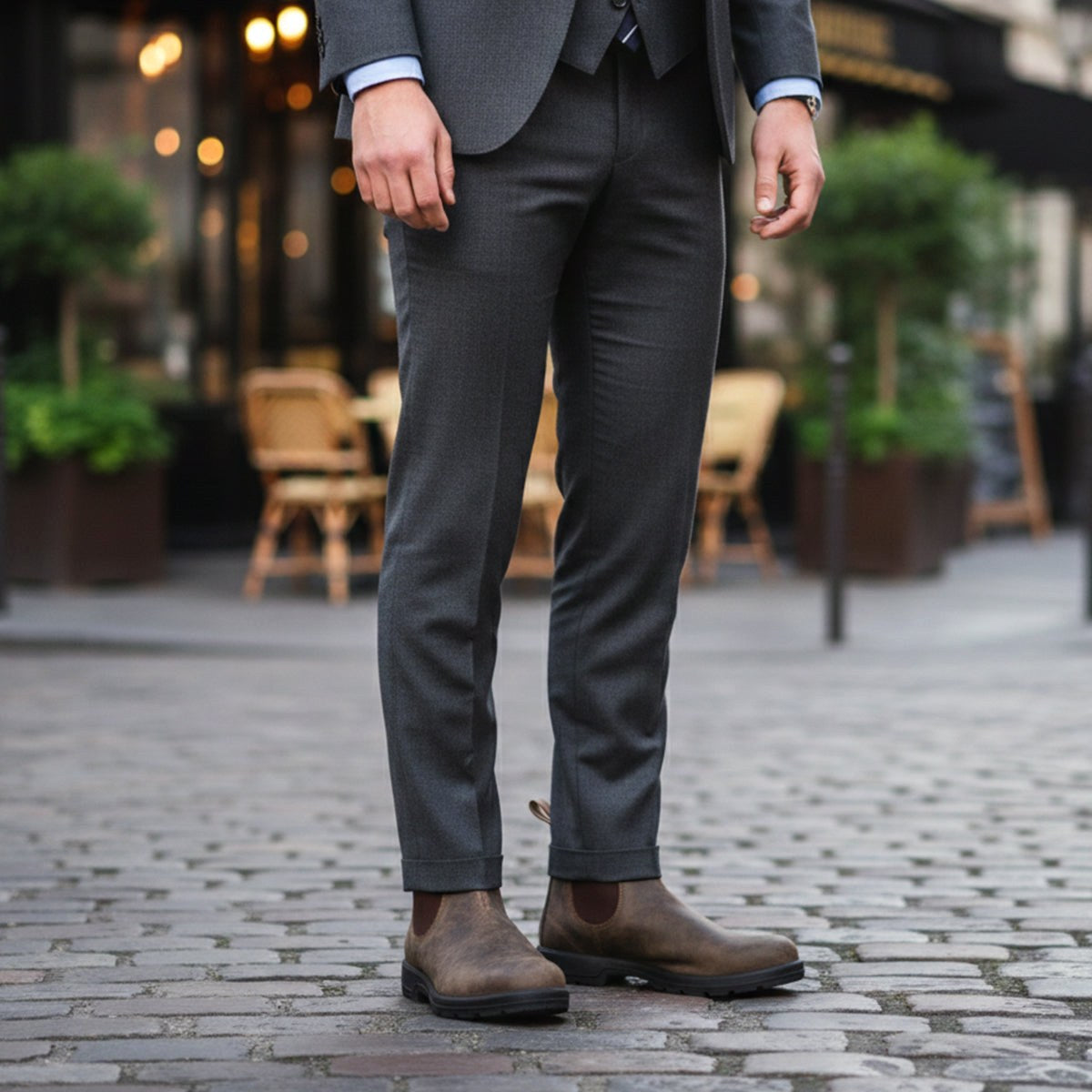 Blake | Men's Leather Chelsea Boots, Slip-On Ankle Boots | Bella Blue