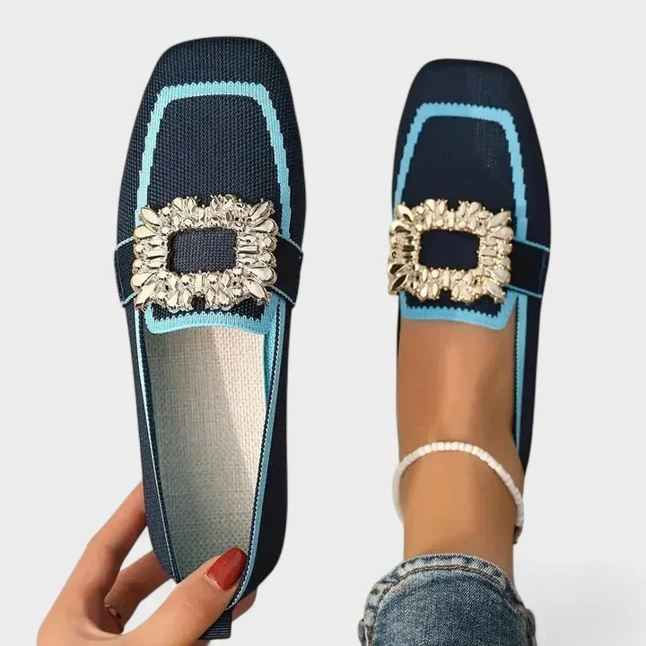 Bonnie | Women's Cushioned Comfort Loafers, Support Walking Shoes | Bella Blue