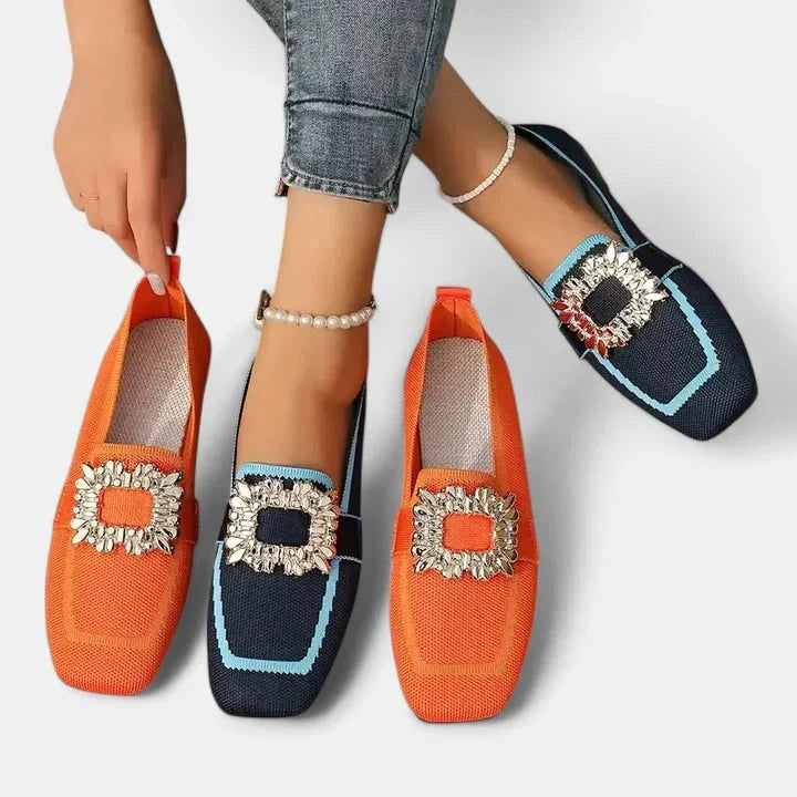 Bonnie | Women's Cushioned Comfort Loafers, Support Walking Shoes | Bella Blue