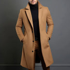 Brandon | Men's Classic Wool Overcoat, Tailored Autumn Coat | Bella Blue | Gray