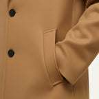Brandon | Men's Classic Wool Overcoat, Tailored Autumn Coat | Bella Blue | Black