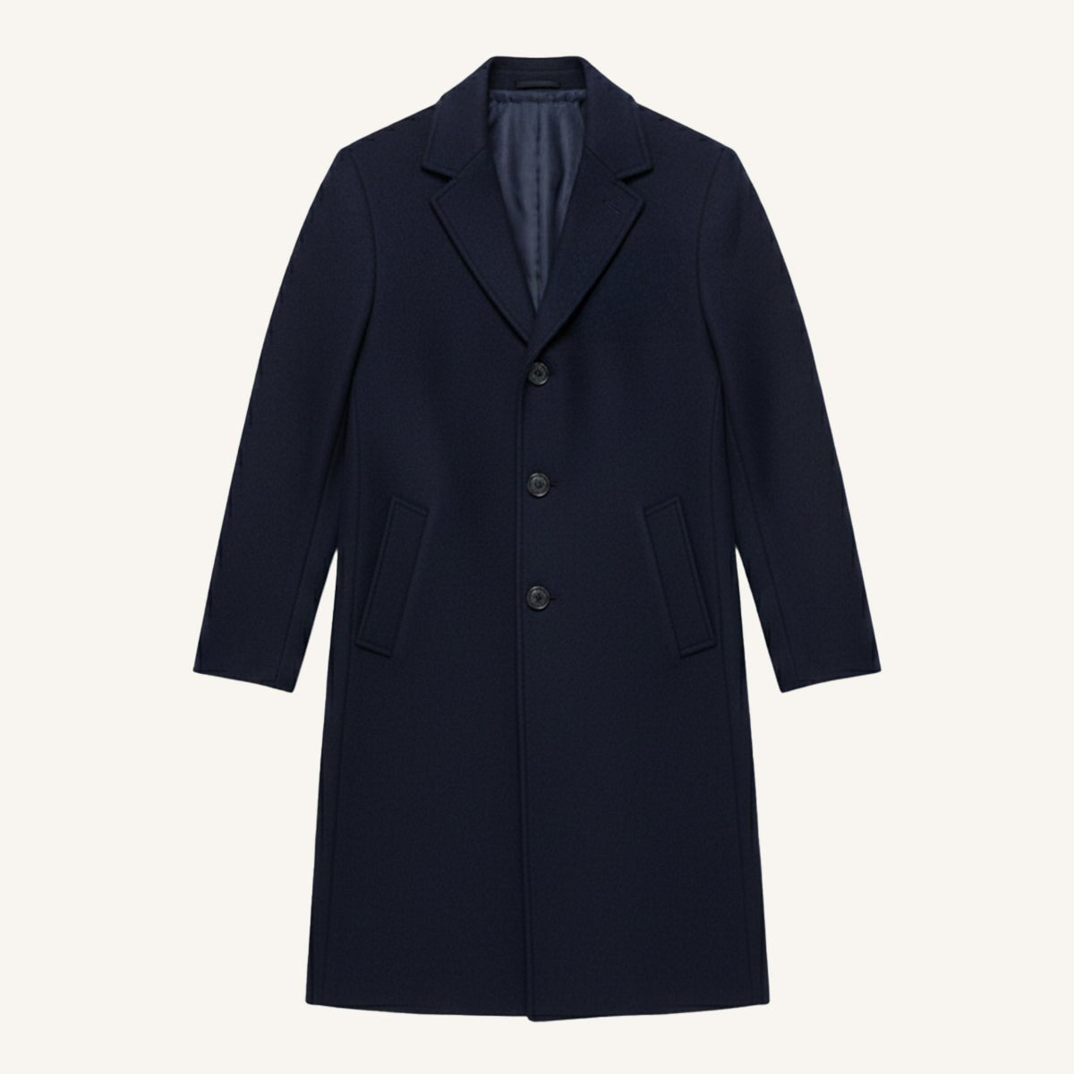 Brandon | Men's Classic Wool Overcoat, Tailored Autumn Coat | Bella Blue