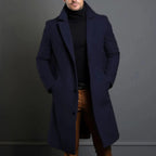 Brandon | Men's Classic Wool Overcoat, Tailored Autumn Coat | Bella Blue