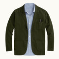 Brett | Men's Oxford Cotton Blazer, Smart Summer Jacket | Bella Blue | Gray