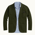 Brett | Men's Oxford Cotton Blazer, Smart Summer Jacket | Bella Blue | Gray