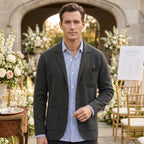 Brett | Men's Oxford Cotton Blazer, Smart Summer Jacket | Bella Blue | Blue