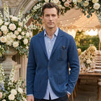 Brett | Men's Oxford Cotton Blazer, Smart Summer Jacket | Bella Blue