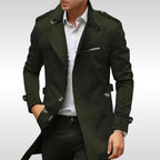 Brett | Women's Classic Trench Coat, Tailored Autumn Coat | Bella Blue | Green