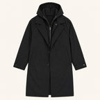 Brody | Men's Waterproof Hooded Parka, Long Rain Coat | Bella Blue