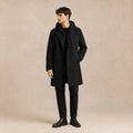 Brody | Men's Waterproof Hooded Parka, Long Rain Coat | Bella Blue