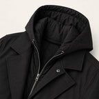 Brody | Men's Waterproof Hooded Parka, Long Rain Coat | Bella Blue
