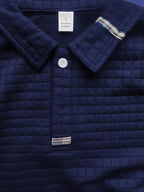 Bruno | Men's Polo Shirt with Signature Collar and Arm Zip, Elegant Polo Shirt | Bella Blue | Blue