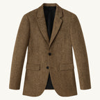 Bryce | Men's Classic Herringbone Tweed Blazer, Tailored Smart Jacket | Bella Blue