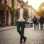 Bryce | Men's Classic Herringbone Tweed Blazer, Tailored Smart Jacket | Bella Blue