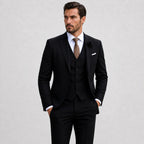 Callum | Men's Linen Three-Piece Suit with Waistcoat, Tailored Blazer Suit | Bella Blue