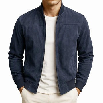 Cameron | Men's Classic Bomber Jacket, Modern Cut Jacket | Bella Blue