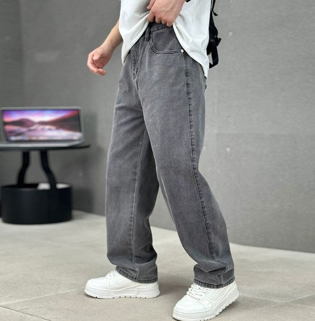 Cameron | Men's Straight Leg Cotton Jeans, Classic Everyday Jeans | Bella Blue