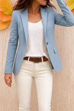 Carol | Women's Tailored Office Blazer, Fitted Smart Blazer Suit | Bella Blue