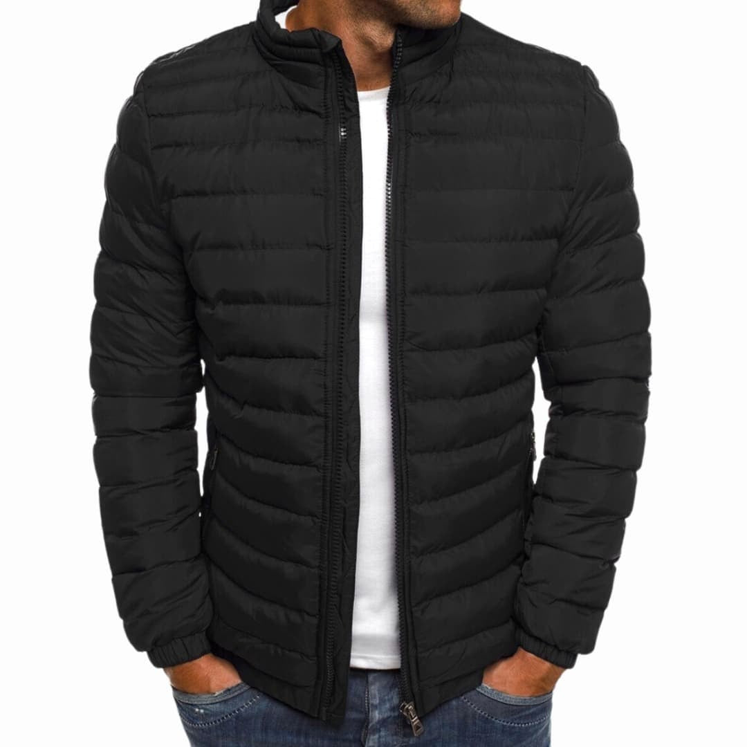 Carsten | Elegant Lightweight Transitional Jacket, Stylish Autumn Jacket | Bella Blue | Black