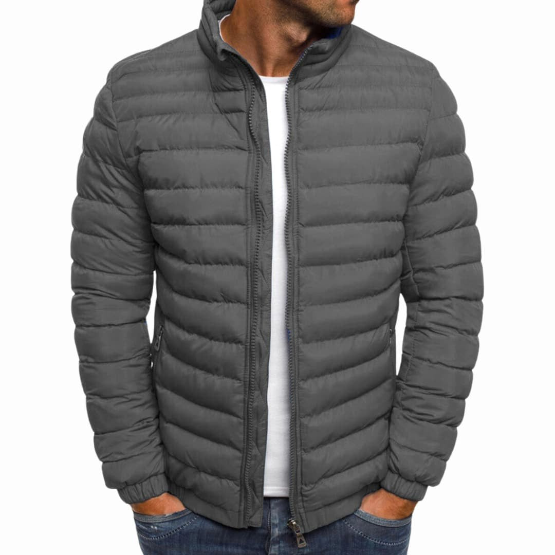 Carsten | Elegant Lightweight Transitional Jacket, Stylish Autumn Jacket | Bella Blue | Black