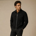 Carter | Men's Suede-Effect Jacket, Modern Smart Jacket | Bella Blue | Grey