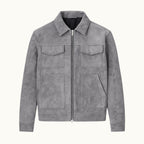 Carter | Men's Suede-Effect Jacket, Modern Smart Jacket | Bella Blue