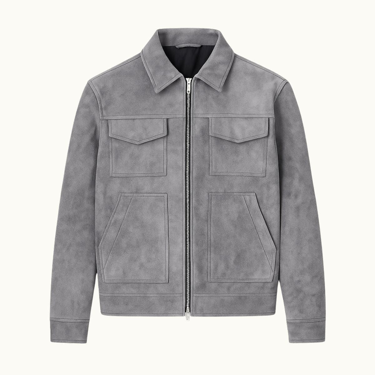 Carter | Men's Suede-Effect Jacket, Modern Smart Jacket | Bella Blue