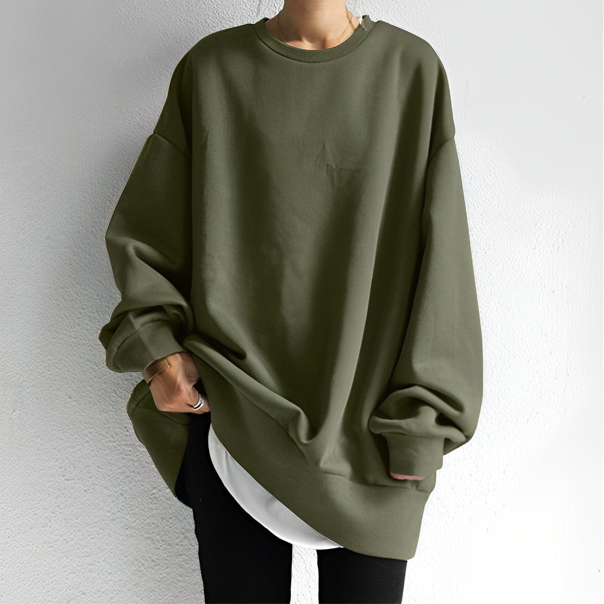 Cecilia | Women's Oversized Knit Jumper, Textured Cosy Jumper | Bella Blue | Green