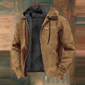 Charles | Men's Tailored Autumn Jacket with Pockets, Smart Wool-Blend Jacket | Bella Blue | Brown