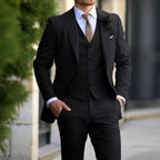 Charlie | Men's Three-Piece Tailored Suit, Blazer Waistcoat and Trousers | Bella Blue