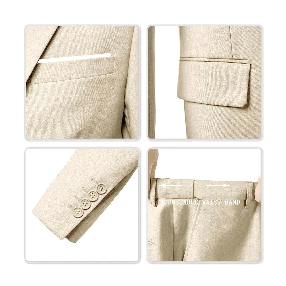 Charlie | Men's Three-Piece Tailored Suit, Blazer Waistcoat and Trousers | Bella Blue