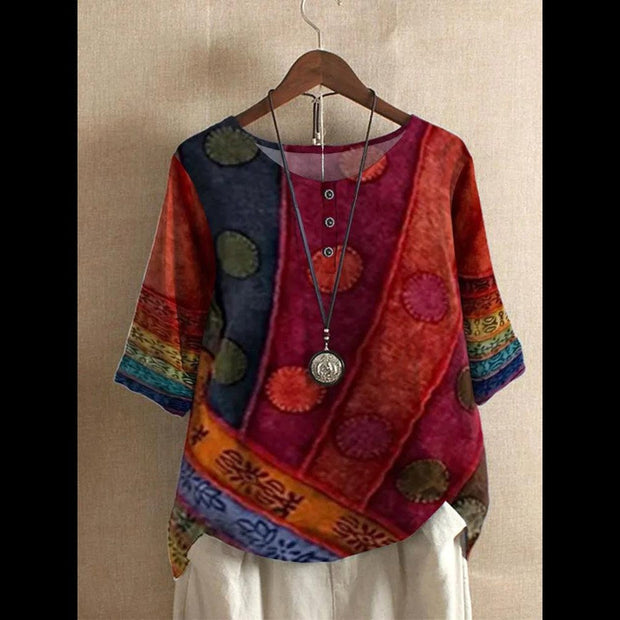 Charlotte | Women's Colourful Boho Blouse - image 1