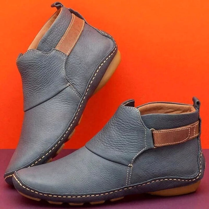 Charlotte | Women's Orthopaedic Ankle Boots, Supportive Autumn Boots | Bella Blue | Grey