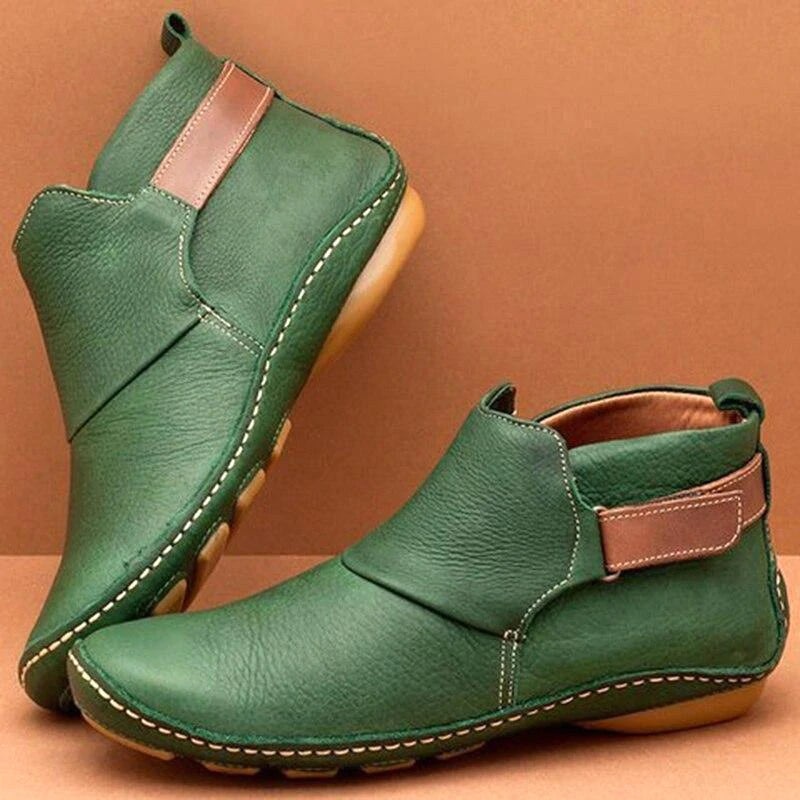 Charlotte | Women's Orthopaedic Ankle Boots, Supportive Autumn Boots | Bella Blue | Green