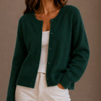 Charlotte | Women's Soft Knit Cardigan, Button-Up Long Sleeve Sweater | Bella Blue