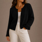 Charlotte | Women's Soft Knit Cardigan, Button-Up Long Sleeve Sweater | Bella Blue