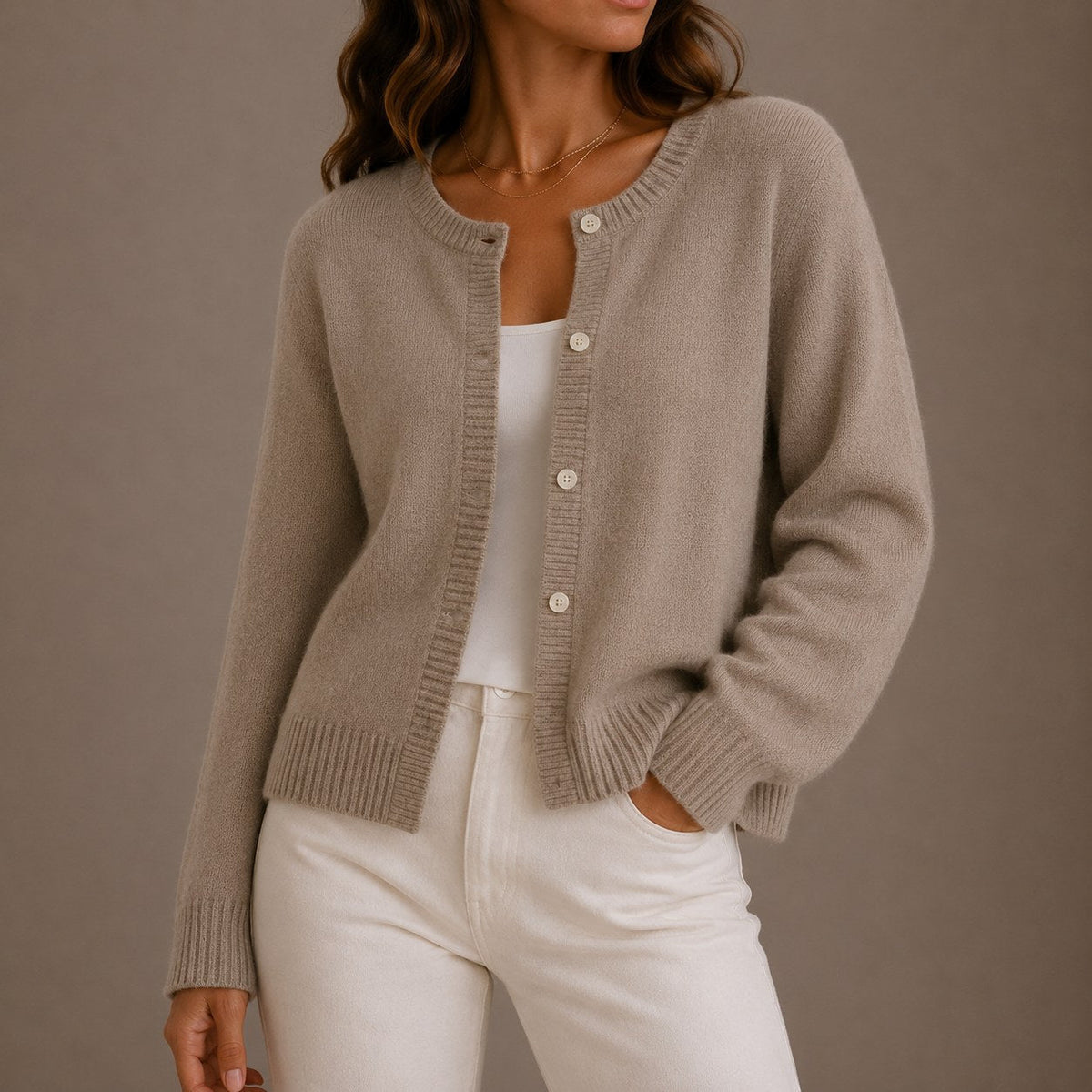 Charlotte | Women's Soft Knit Cardigan, Button-Up Long Sleeve Sweater | Bella Blue