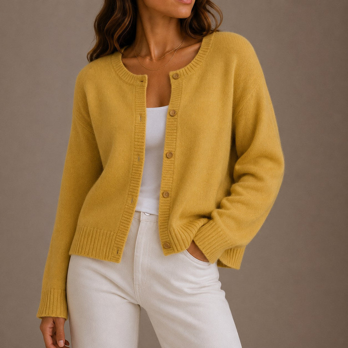 Charlotte | Women's Soft Knit Cardigan, Button-Up Long Sleeve Sweater | Bella Blue
