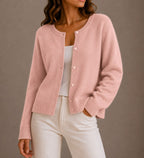 Charlotte | Women's Soft Knit Cardigan, Button-Up Long Sleeve Sweater | Bella Blue