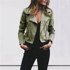 Cheryl | Women's Sleek Modern Jacket, Biker-Style Jacket | Bella Blue | Green