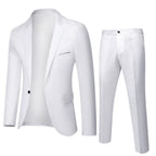 Christian | Men's Two-Piece Suit, Classic Wedding Suit | Bella Blue | Black